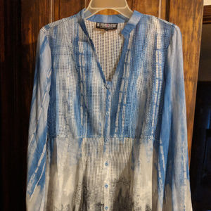 Blue and Gray cover shirt